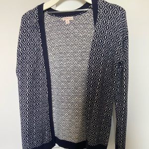 Target Blue and White Cardigan Size Small